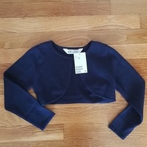 Bolero Length Navy Blue Sweater